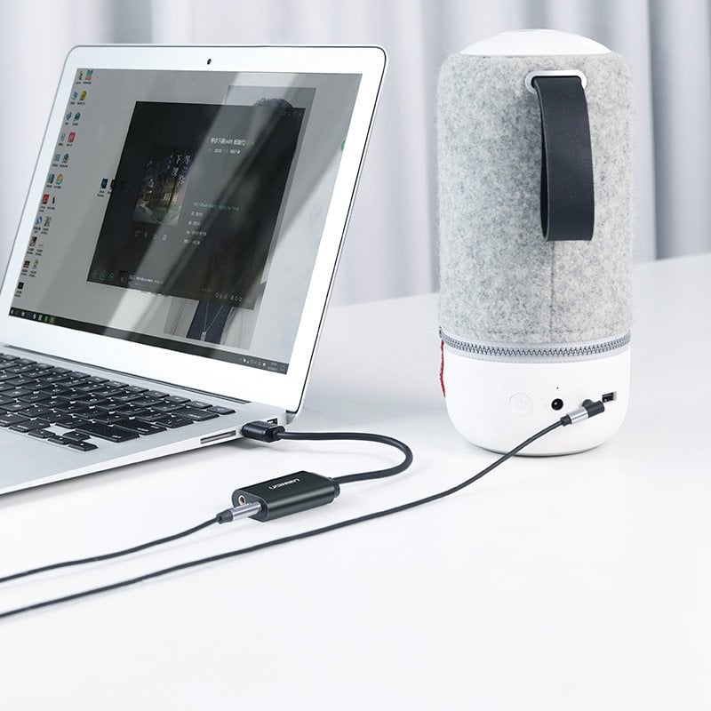 Ugreen USB 2.0 - 3.5mm mini jack külső hangkártya, adapter fehér (US205 30143)-26