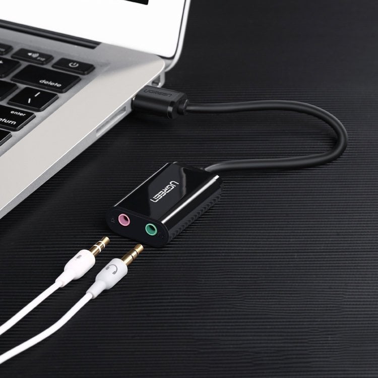 Ugreen USB 2.0 - 3.5mm mini jack külső hangkártya, adapter fehér (US205 30143)-4