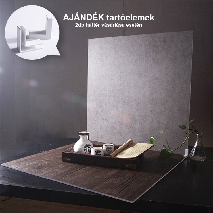 Kétoldalas 3D mintázott, merev PVC fotóháttér termékfotózáshoz 60x60cm (PATTERN-2)-4