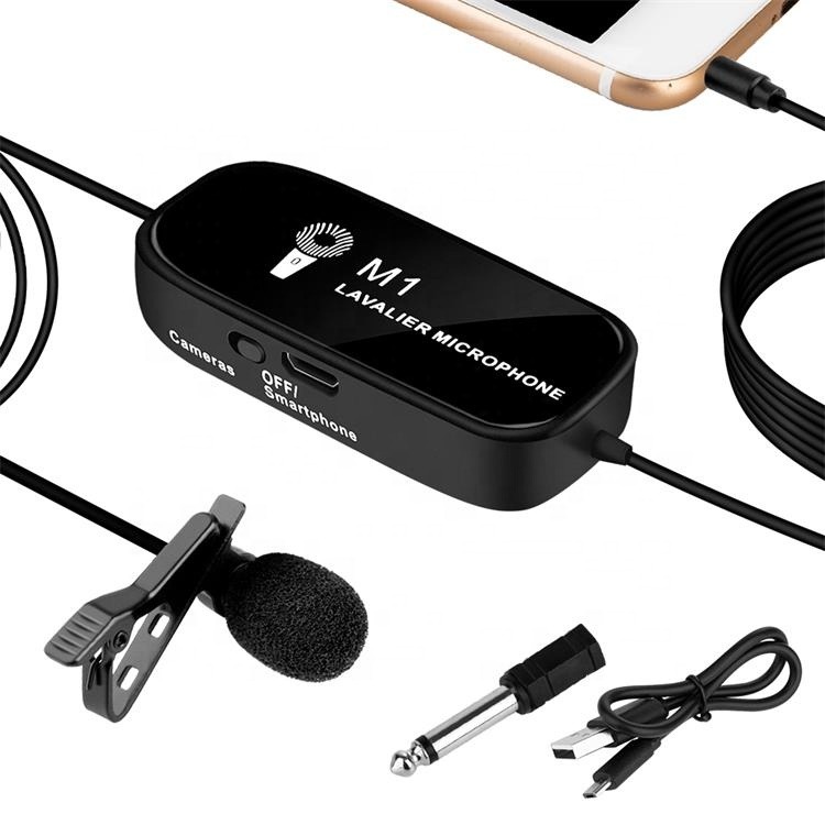 KF Concept univerzális lavalier csíptetős mikrofon Kit L1, M1 3.5mm TRRS jack csatlakozóval-3