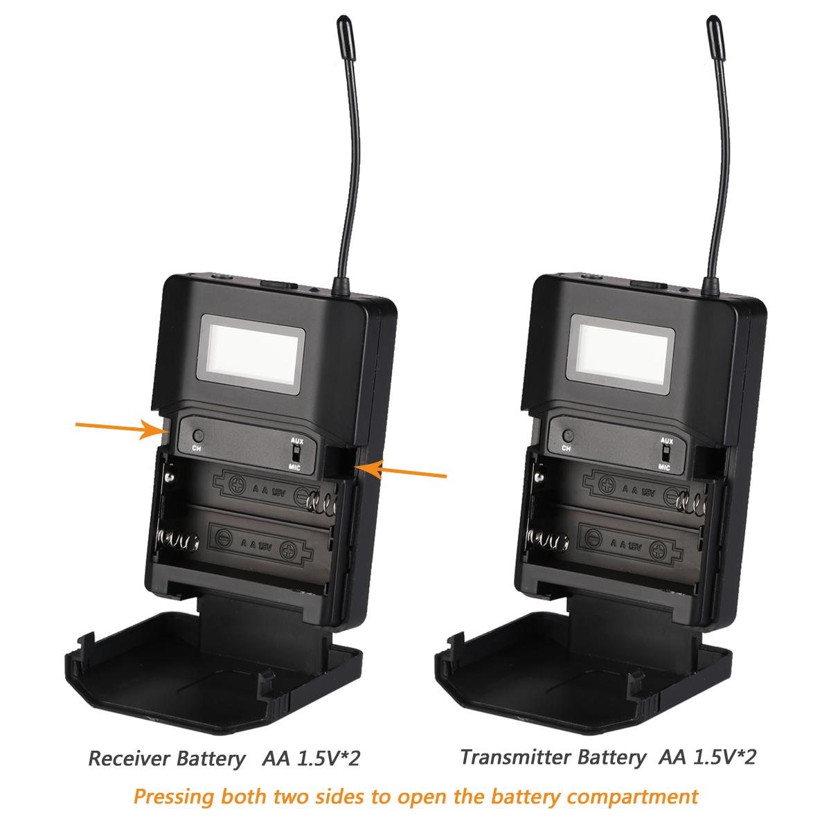 KF Concept M8 UHF univerzális vezeték nélküli adó vevő szett, mikrofon rendszer-4