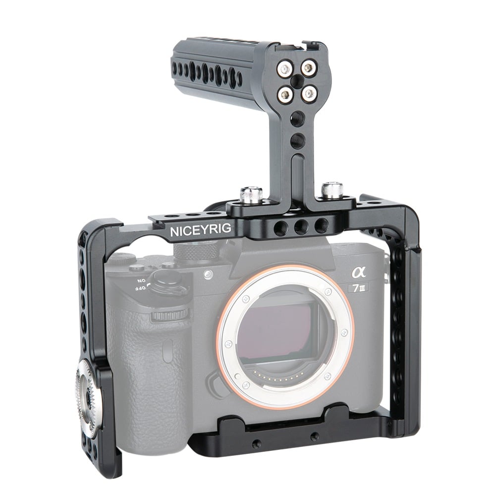 NICEYRIG cage felső fogantyúval Sony A1 ILCE-1/A7RIV/A7SIII/A7RIII/A7III/A9/A7RII/A7SII kamerákhoz (190)-0