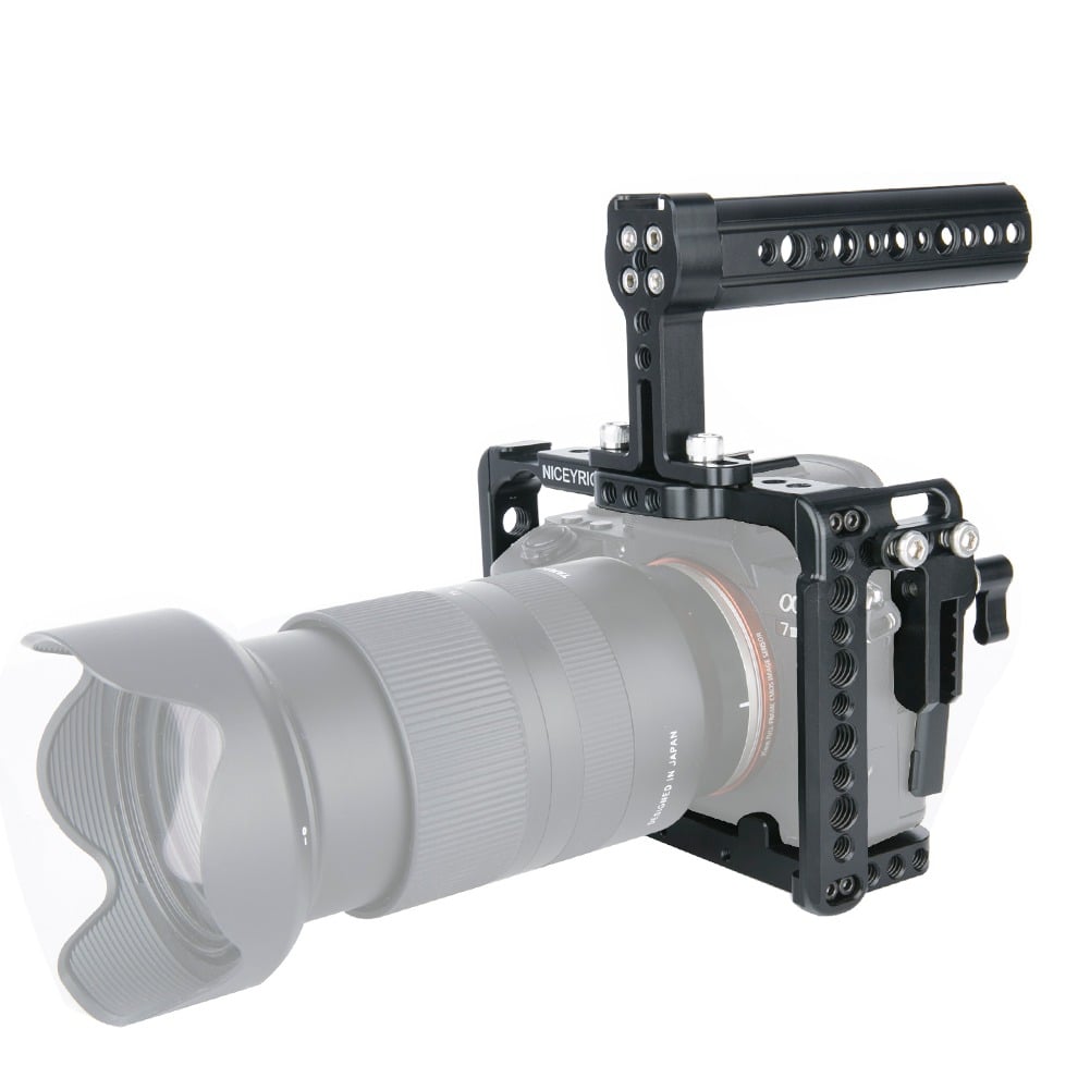 NICEYRIG cage felső fogantyúval Sony A1 ILCE-1/A7RIV/A7SIII/A7RIII/A7III/A9/A7RII/A7SII kamerákhoz (190)-3