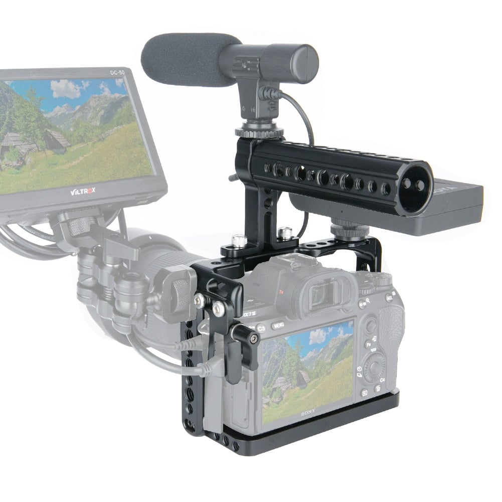 NICEYRIG cage felső fogantyúval Sony A1 ILCE-1/A7RIV/A7SIII/A7RIII/A7III/A9/A7RII/A7SII kamerákhoz (190)-4
