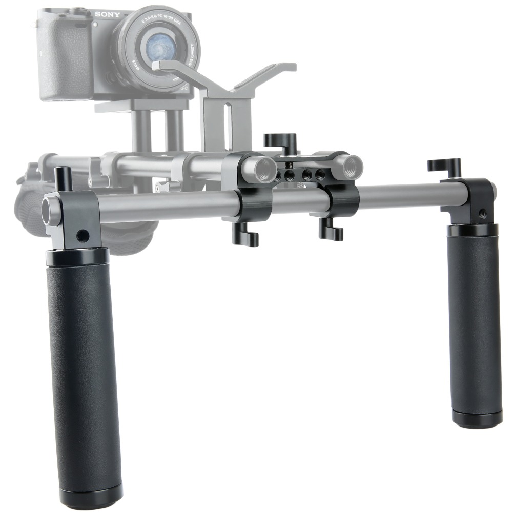NICEYRIG dupla markolat, shoulder rig handle bőr borítással (168)-1