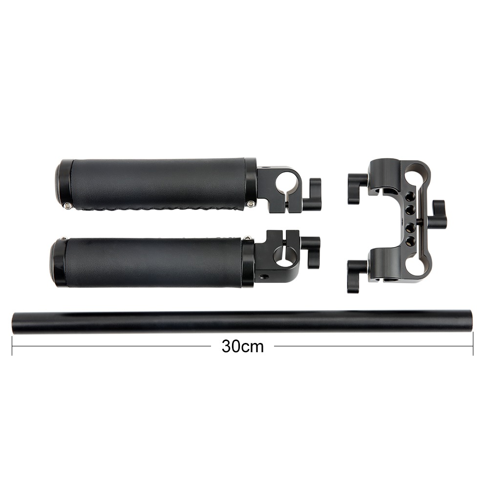 NICEYRIG dupla markolat, shoulder rig handle bőr borítással (168)-4