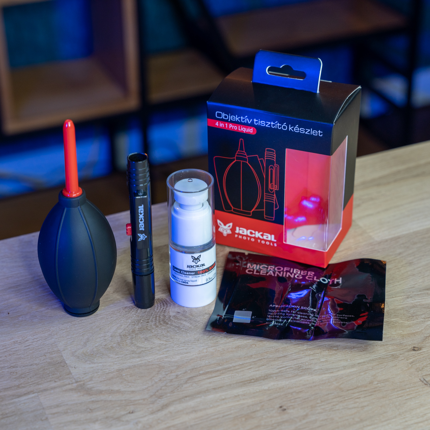 Jackal Pro Clean 4 in 1 Liquid objektív tisztító készlet-3