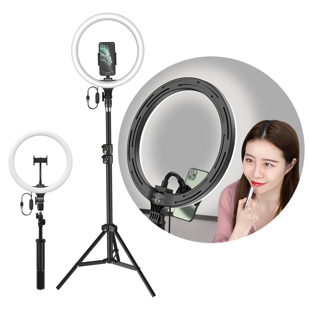 30cm LED körfény és tripod, ringlight fekete (CRZB12-B01)-5