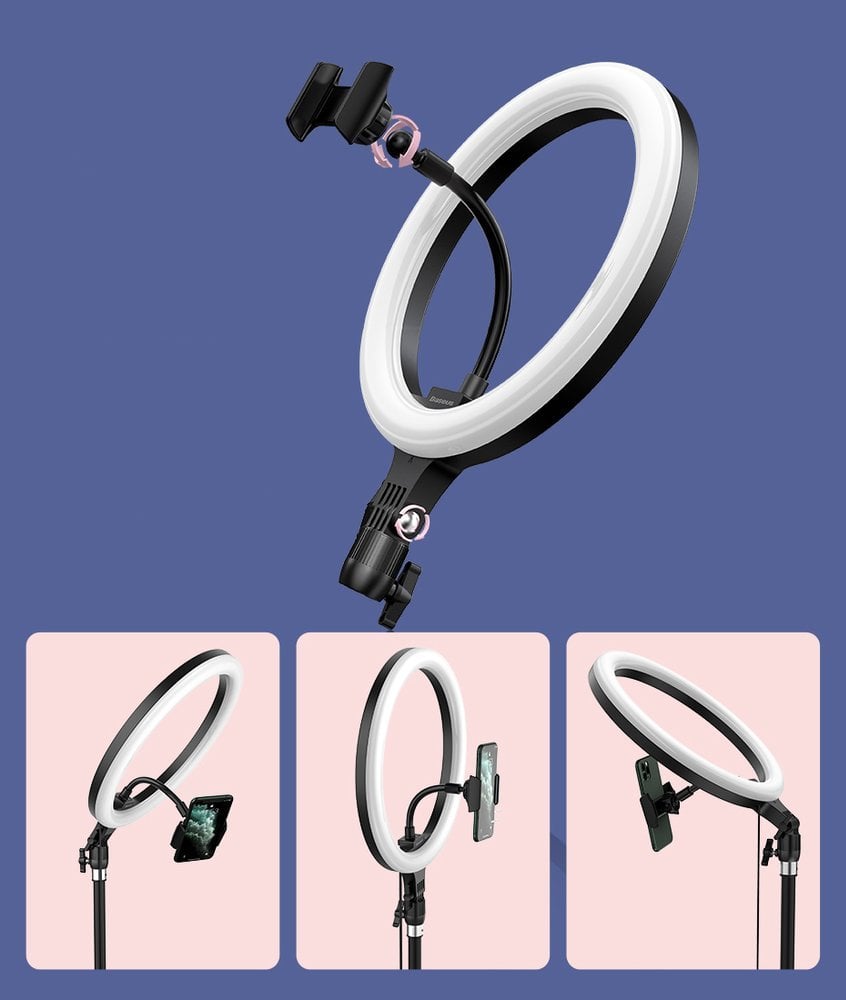 30cm LED körfény és tripod, ringlight fekete (CRZB12-B01)-3