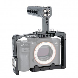 NICEYRIG cage felső fogantyúval Sony A1 ILCE-1/A7RIV/A7SIII/A7RIII/A7III/A9/A7RII/A7SII kamerákhoz (190)