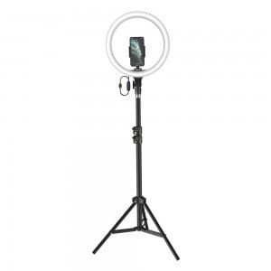 30cm LED körfény és tripod, ringlight fekete (CRZB12-B01)