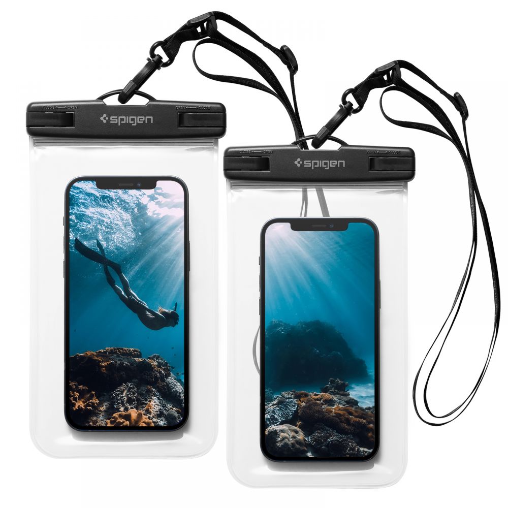 Spigen A601 Univerzális Vízálló Tok 2x Crystal Clear (AMP03098)-0