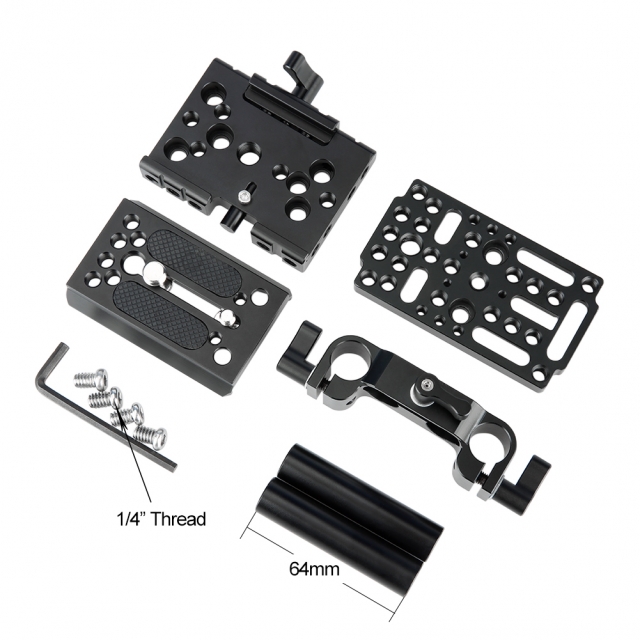 NICEYRIG Baseplate rendszer dupla 15mm rúd csatlakozással (223)-4