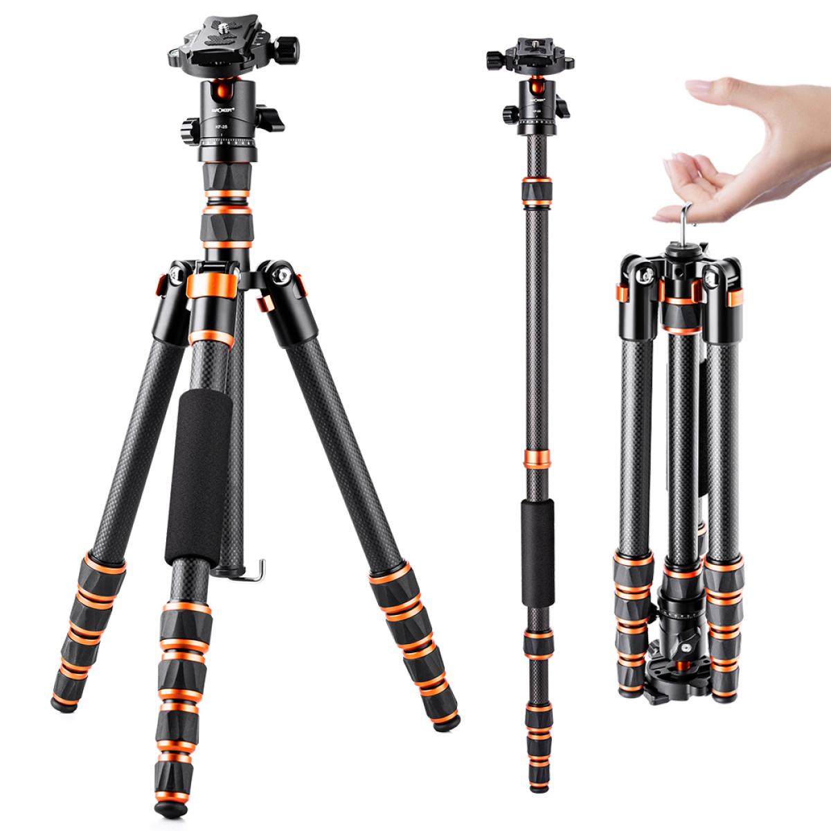 KF Concept BA225 karbon fényképező állvány, tripod gömbfejjel-0