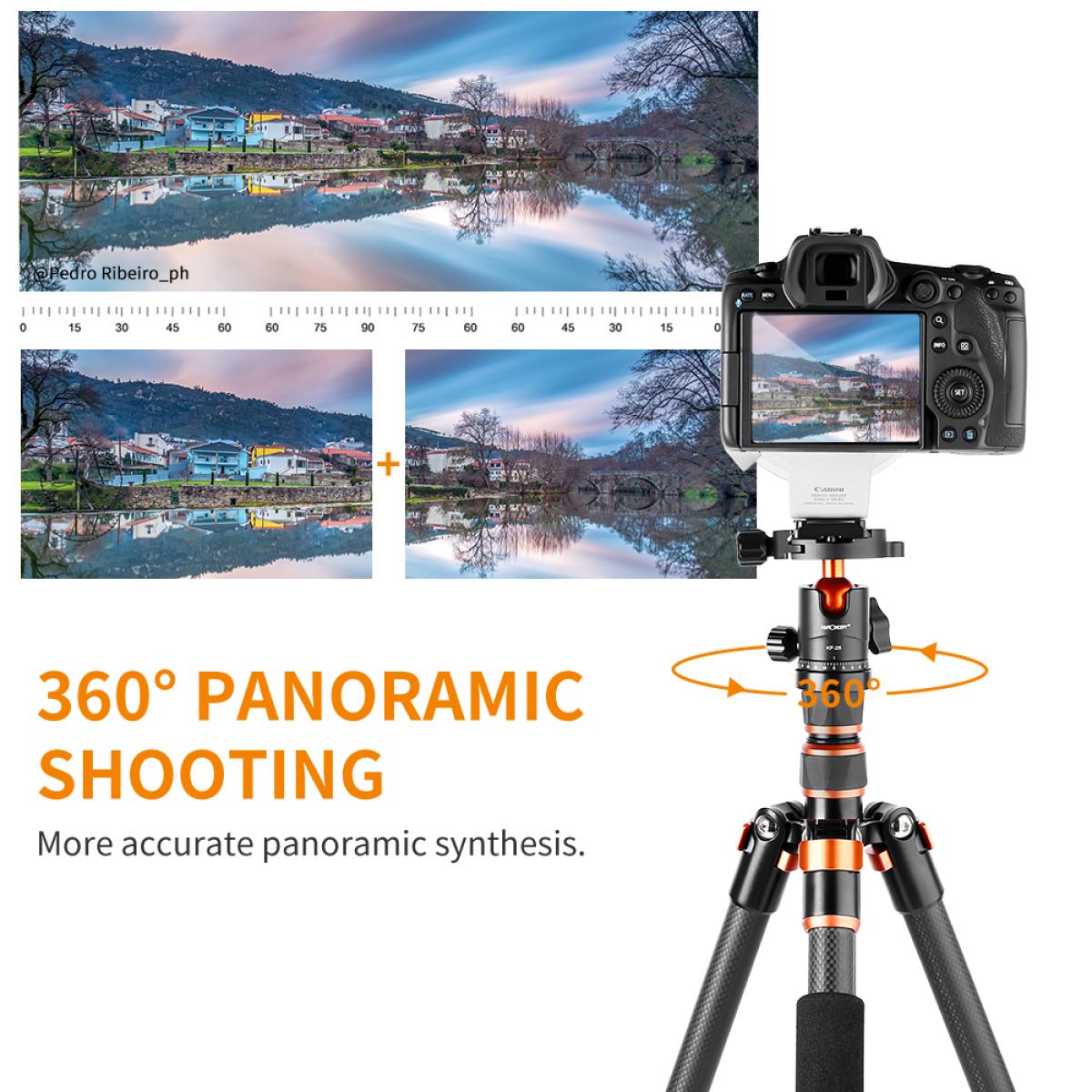 KF Concept BA225 karbon fényképező állvány, tripod gömbfejjel-2