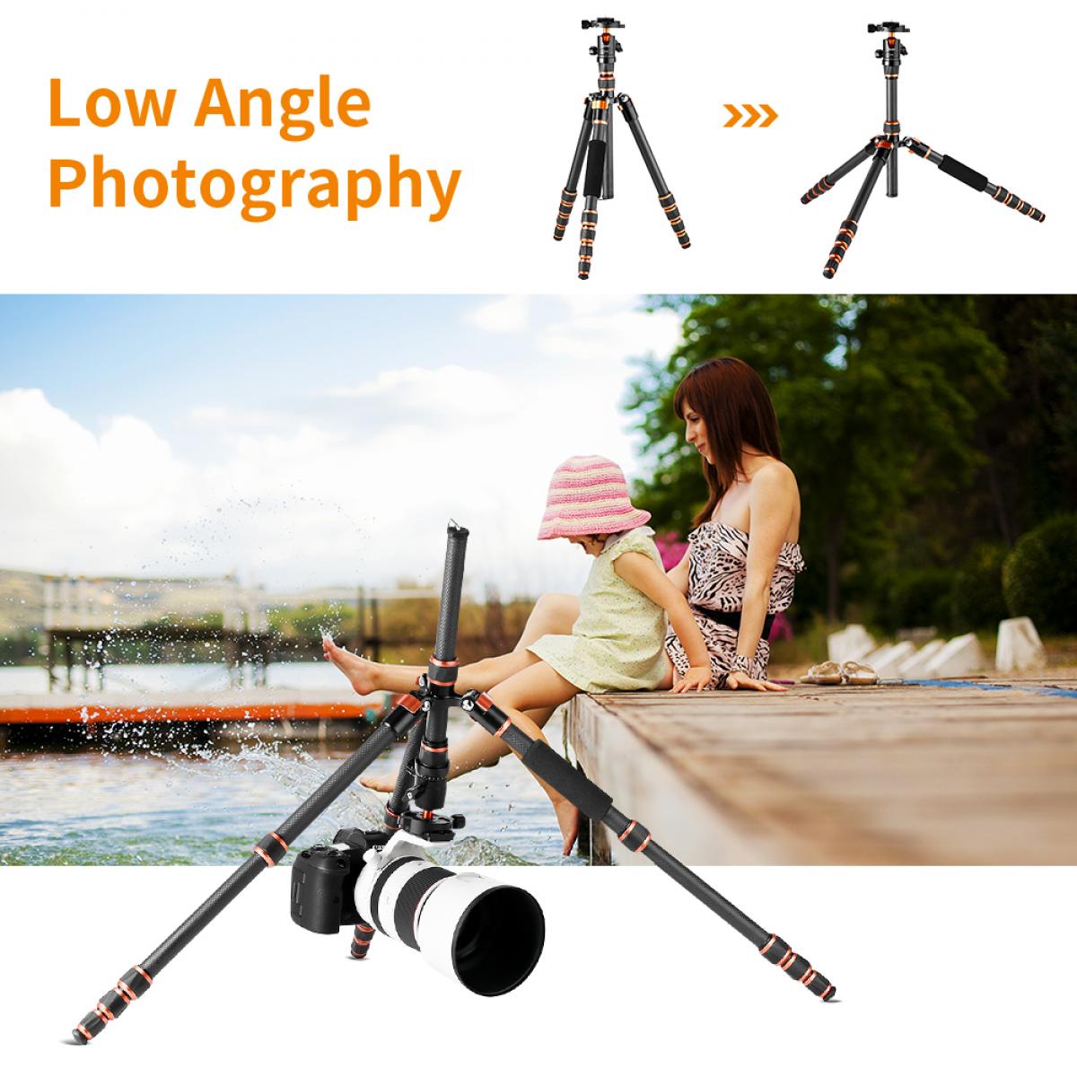 KF Concept BA225 karbon fényképező állvány, tripod gömbfejjel-3