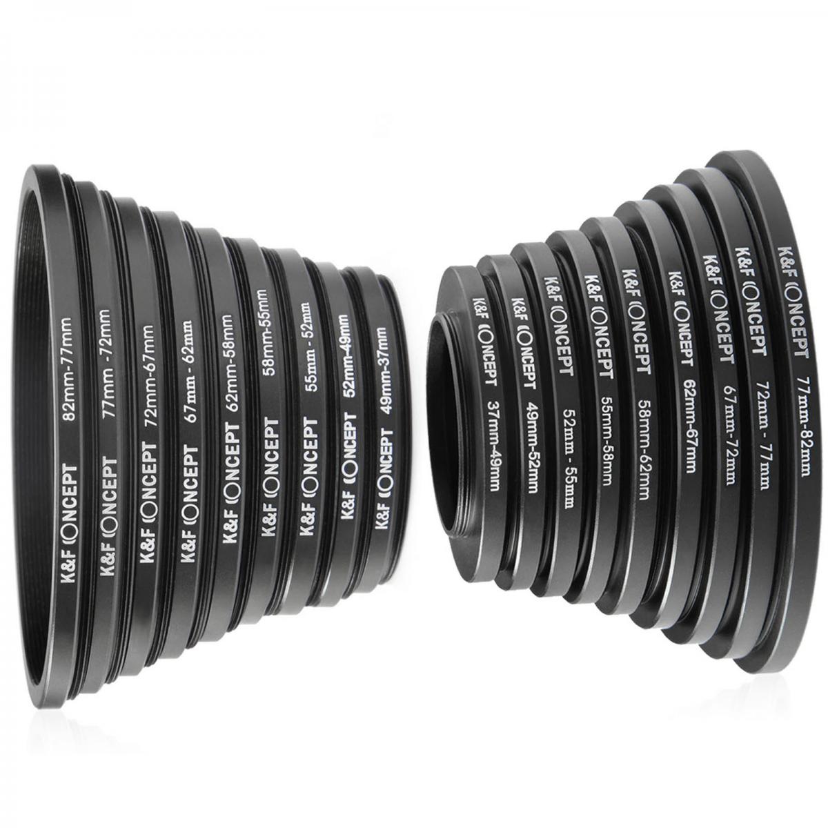 KF Concept 18 in 1 menetszűkítő és menetbővítő gyűrű, step down, step up ring set (18db) (SKU0629)-4