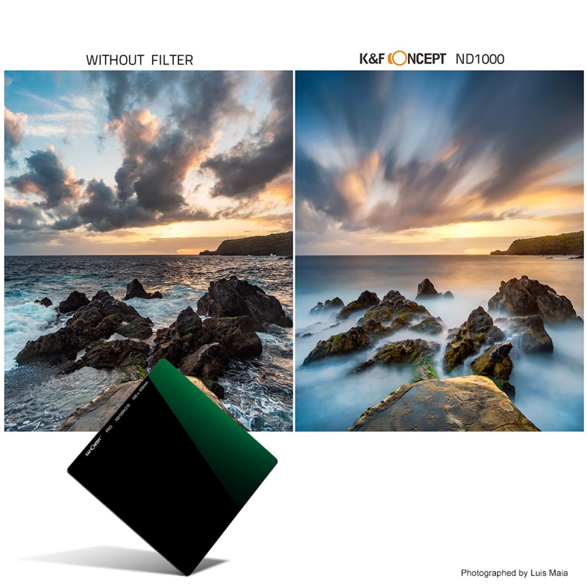 KF Concept SN25T1 Pro ND1000 (3.0) szűrő 100x100mm + 8db adaptergyűrű + tartókeret (SKU.1813)-3