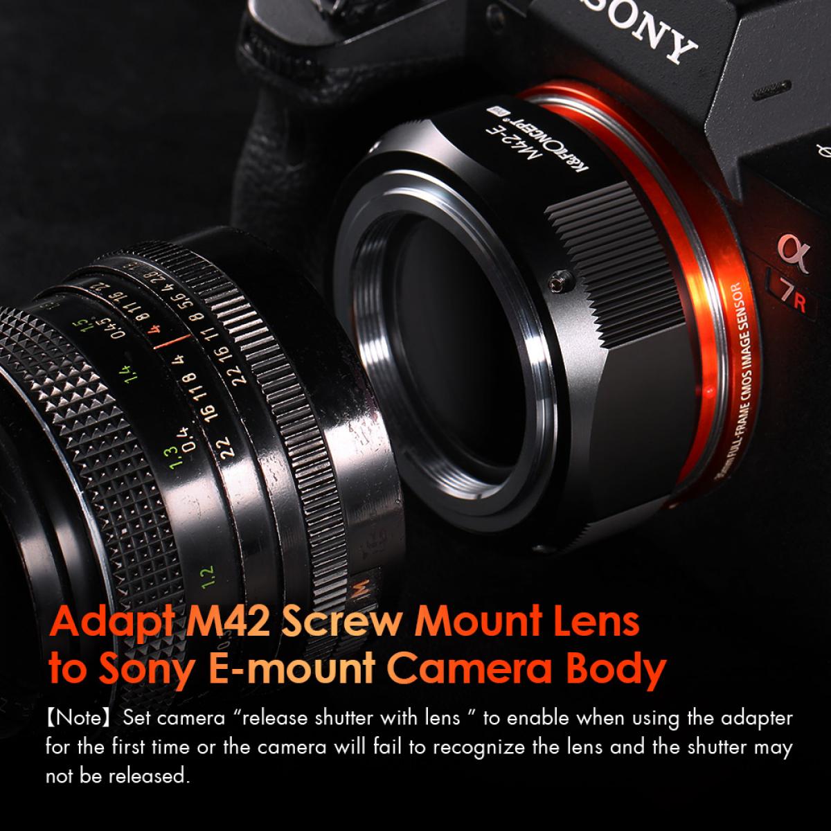 KF Concept M42-E PRO M42 bajonett adapter - Sony E vázakra (KF06.435)-3