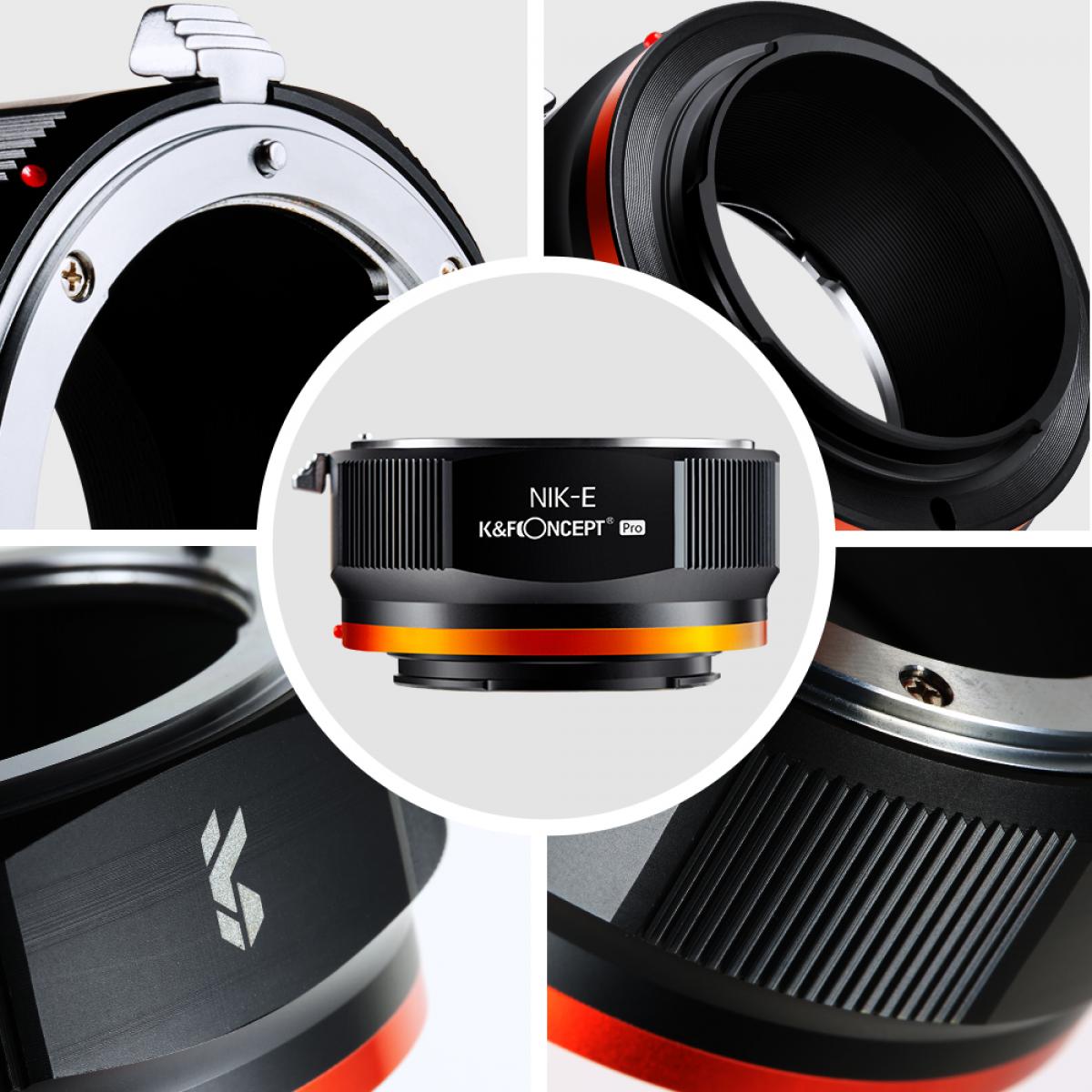KF Concept NIK-E PRO Nikon AI bajonett adapter - Sony E vázakra (KF06.436)-4