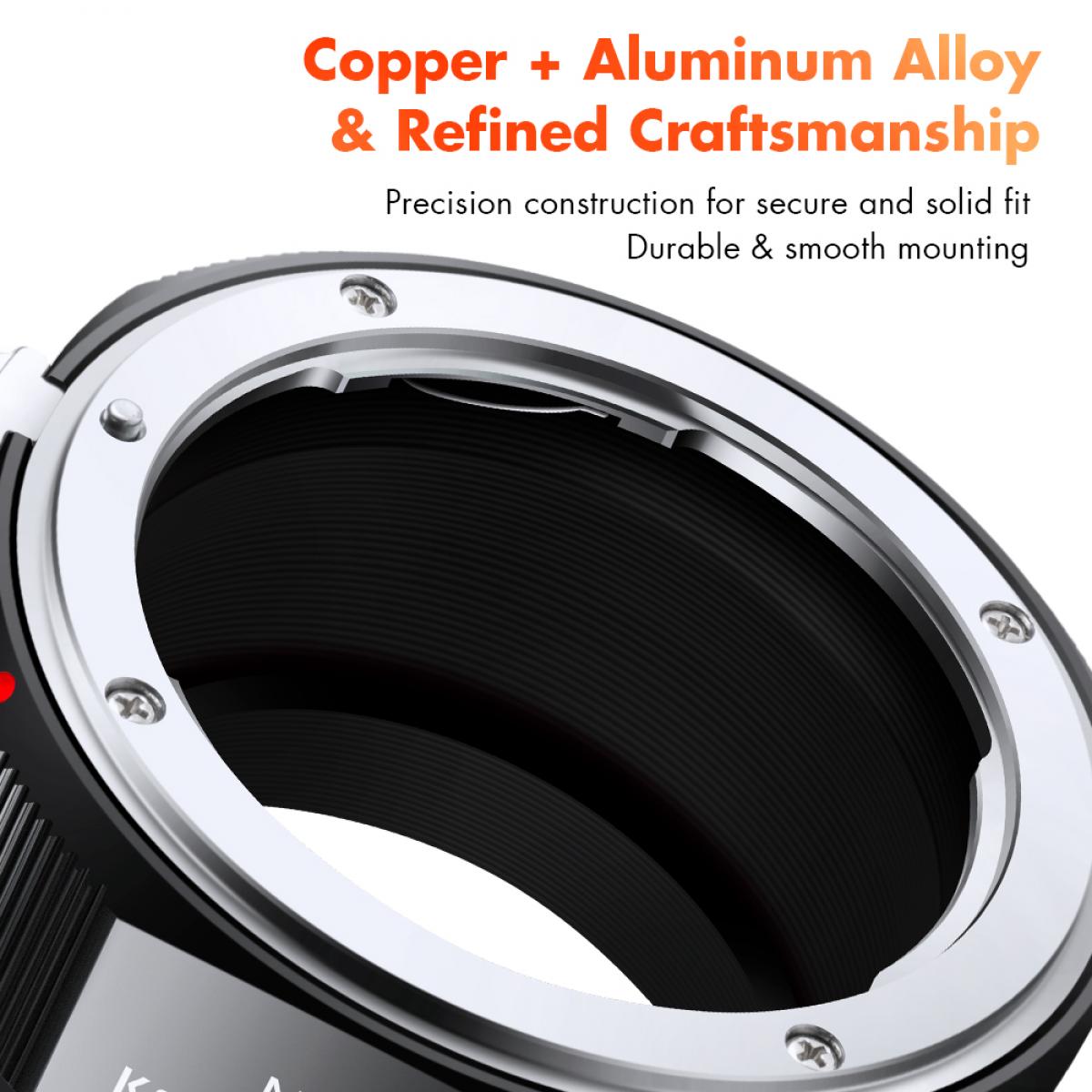 KF Concept NIK-E PRO Nikon AI bajonett adapter - Sony E vázakra (KF06.436)-6