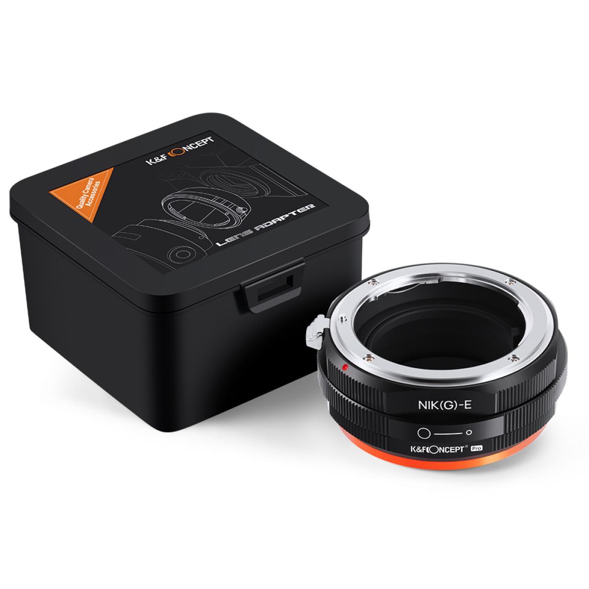 KF Concept NIK(G)-E PRO Nikon G bajonett adapter - Sony E vázakra (KF06.438)-1