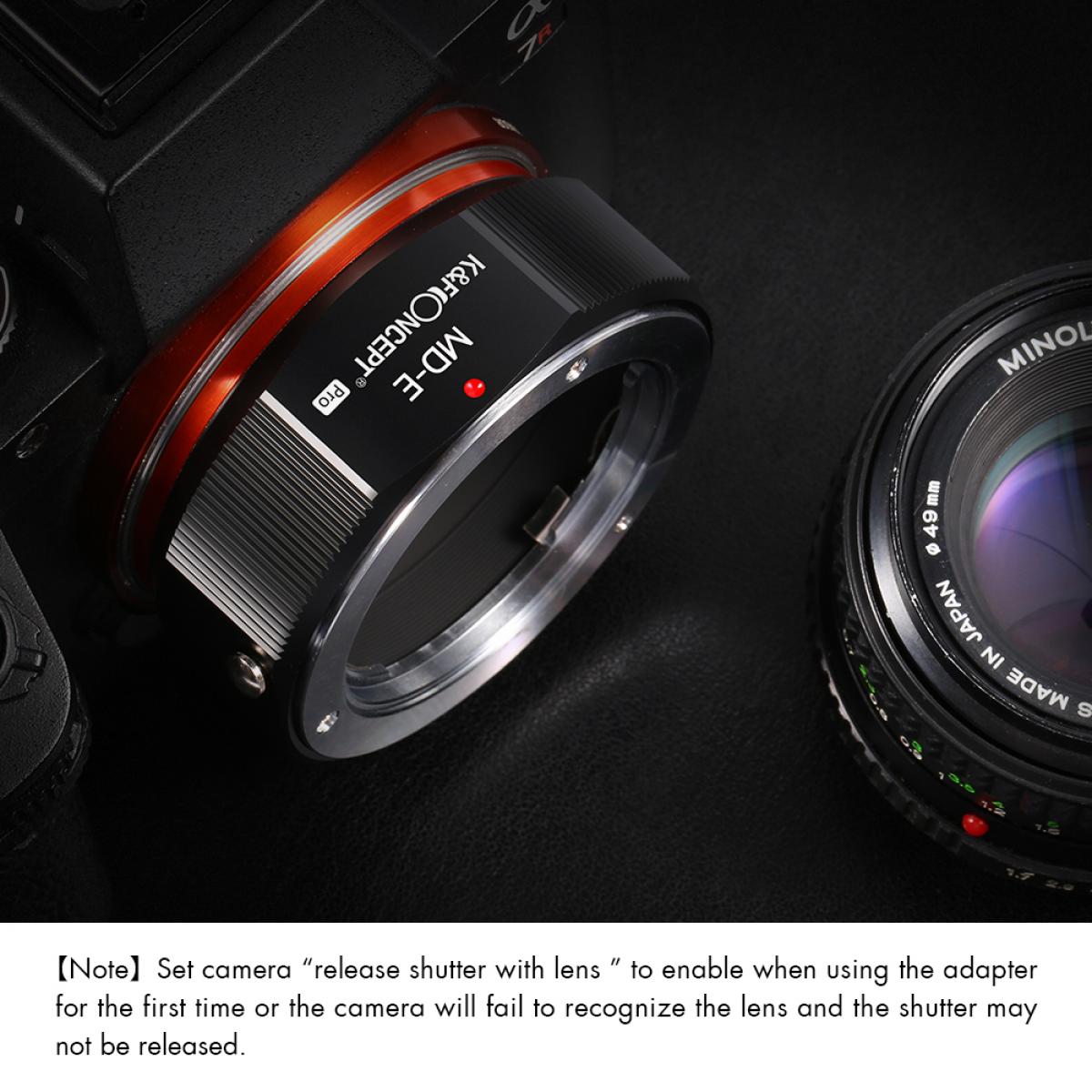 KF Concept MD-E PRO Minolta MD bajonett adapter - Sony E vázakra (KF06.440)-3