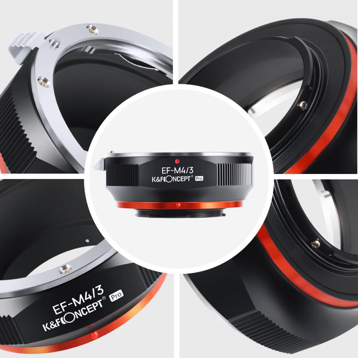 KF Concept EF-M4/3 PRO Canon EF bajonett adapter - Micro 4/3 vázakra (KF06.442)-1