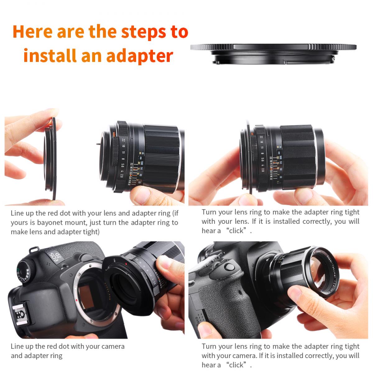 KF Concept M42-EF PRO M42 bajonett adapter - Canon EF vázakra (KF06.444)-4