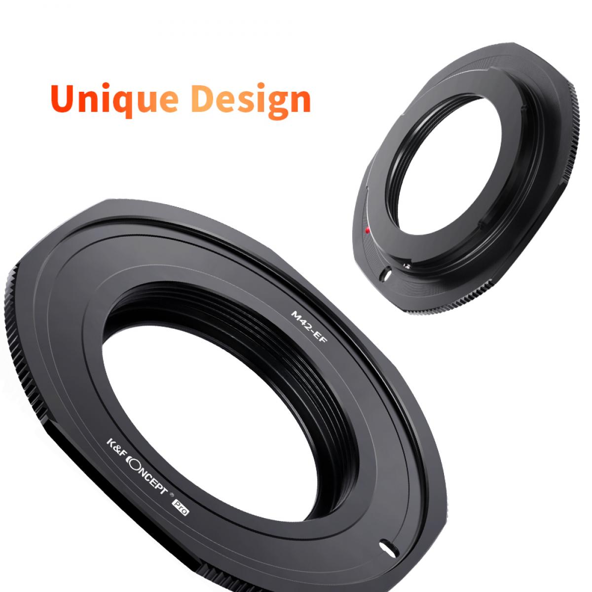 KF Concept M42-EF PRO M42 bajonett adapter - Canon EF vázakra (KF06.444)-6