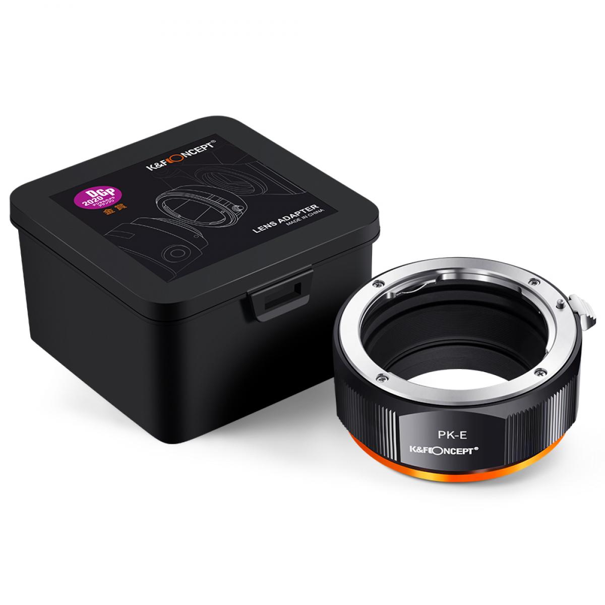 KF Concept PK-E PRO Pentax K bajonett adapter - Sony E vázakra (KF06.445)-1