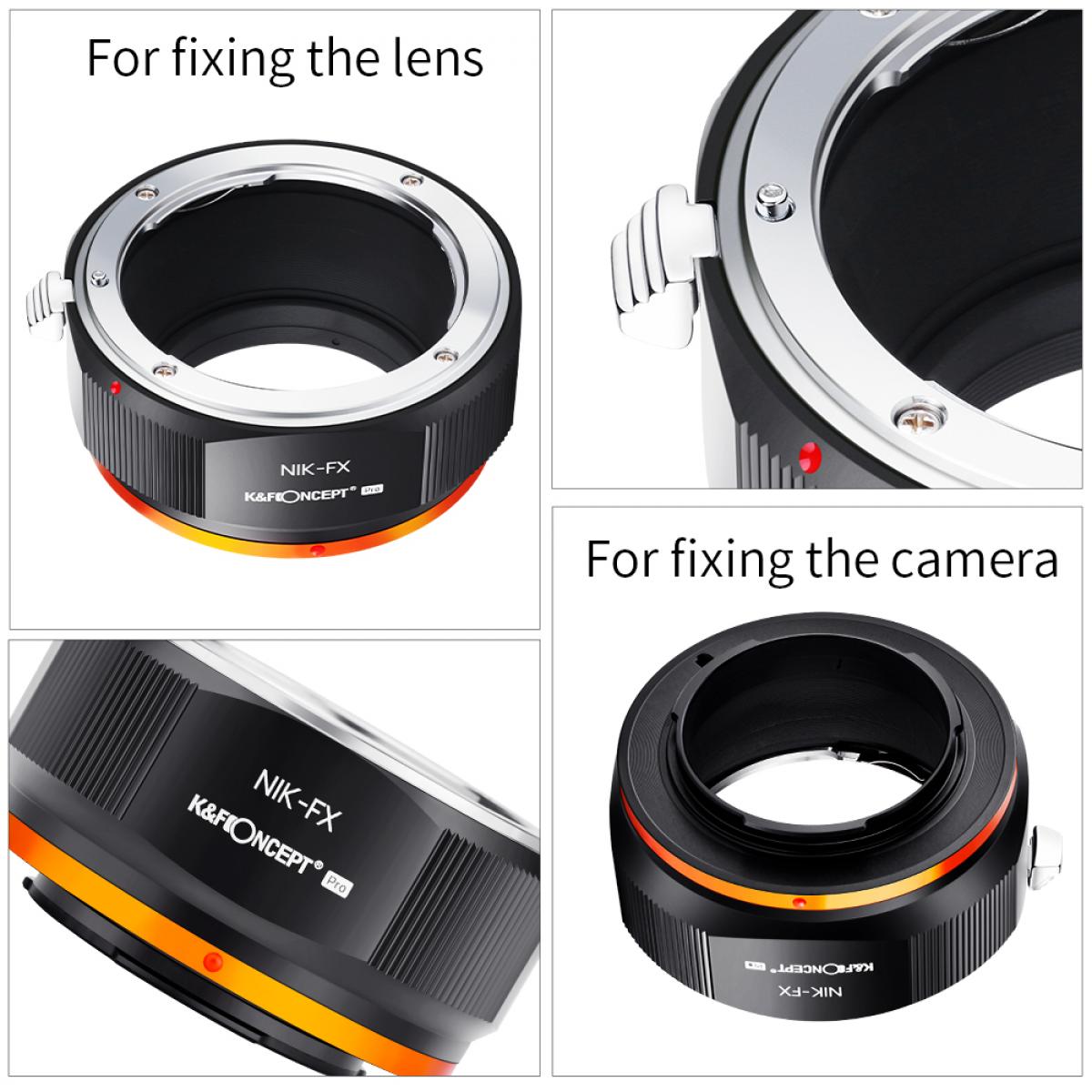 KF Concept NIK-FX PRO Nikon AI bajonett adapter - Fuji X vázakra (KF06.446)-2