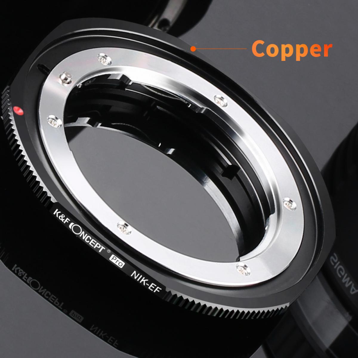 KF Concept NIK-EF PRO Nikon F bajonett adapter - Canon EF vázakra (KF06.448)-8