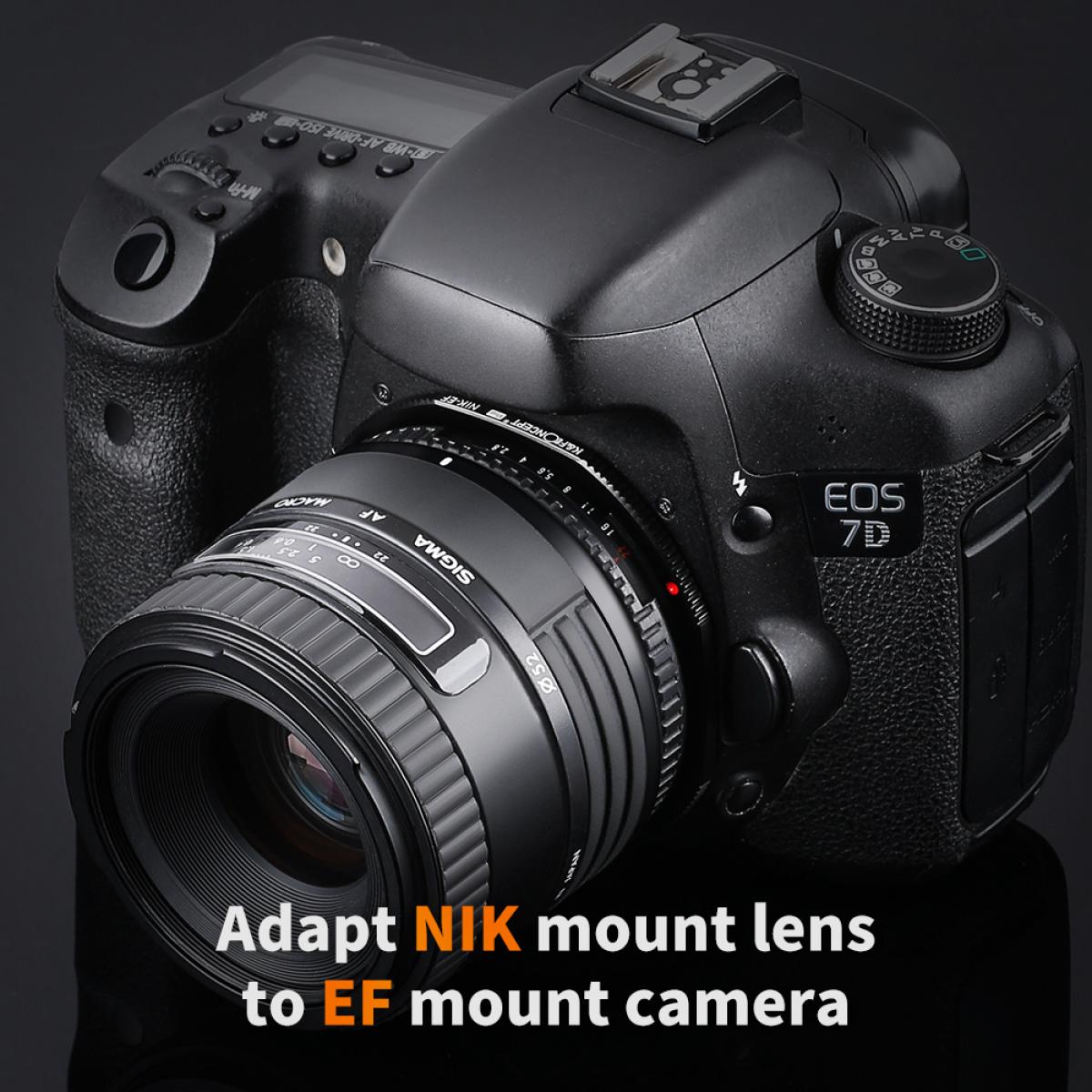 KF Concept NIK-EF PRO Nikon F bajonett adapter - Canon EF vázakra (KF06.448)-6