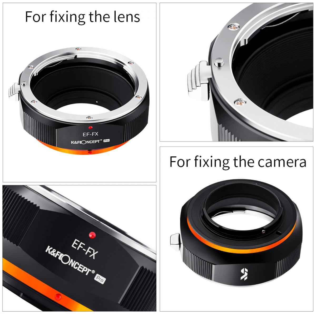 KF Concept EF-FX PRO Canon EF bajonett adapter - Fuji X vázakra (KF06.450)-3