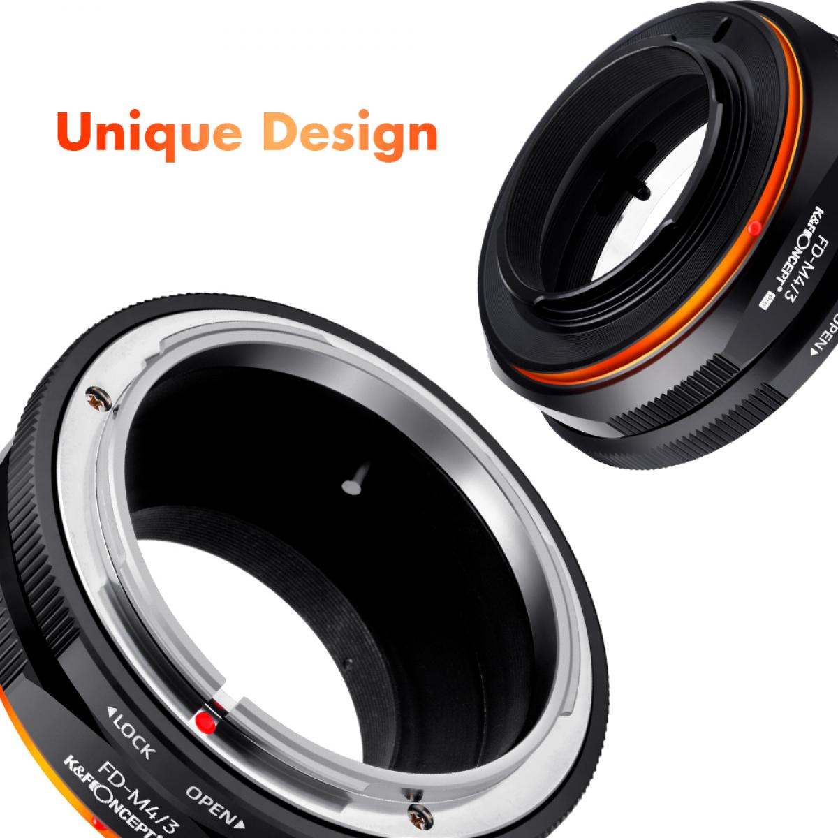 KF Concept FD-M4/3 PRO Canon FD bajonett adapter - Micro 4/3 vázakra (KF06.453)-2