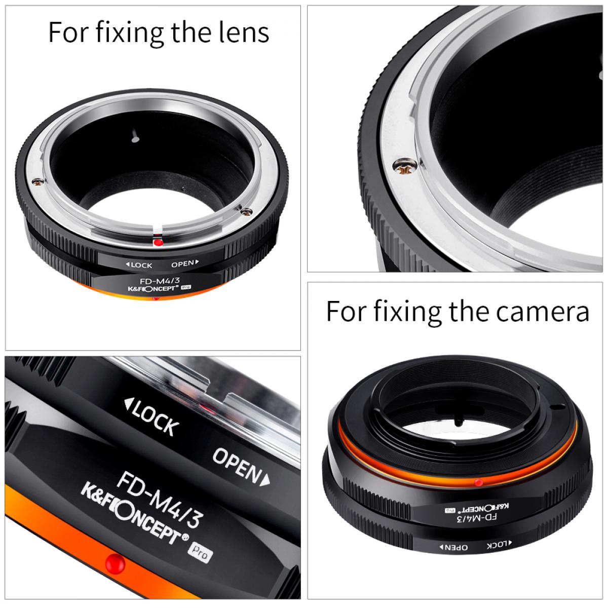 KF Concept FD-M4/3 PRO Canon FD bajonett adapter - Micro 4/3 vázakra (KF06.453)-3