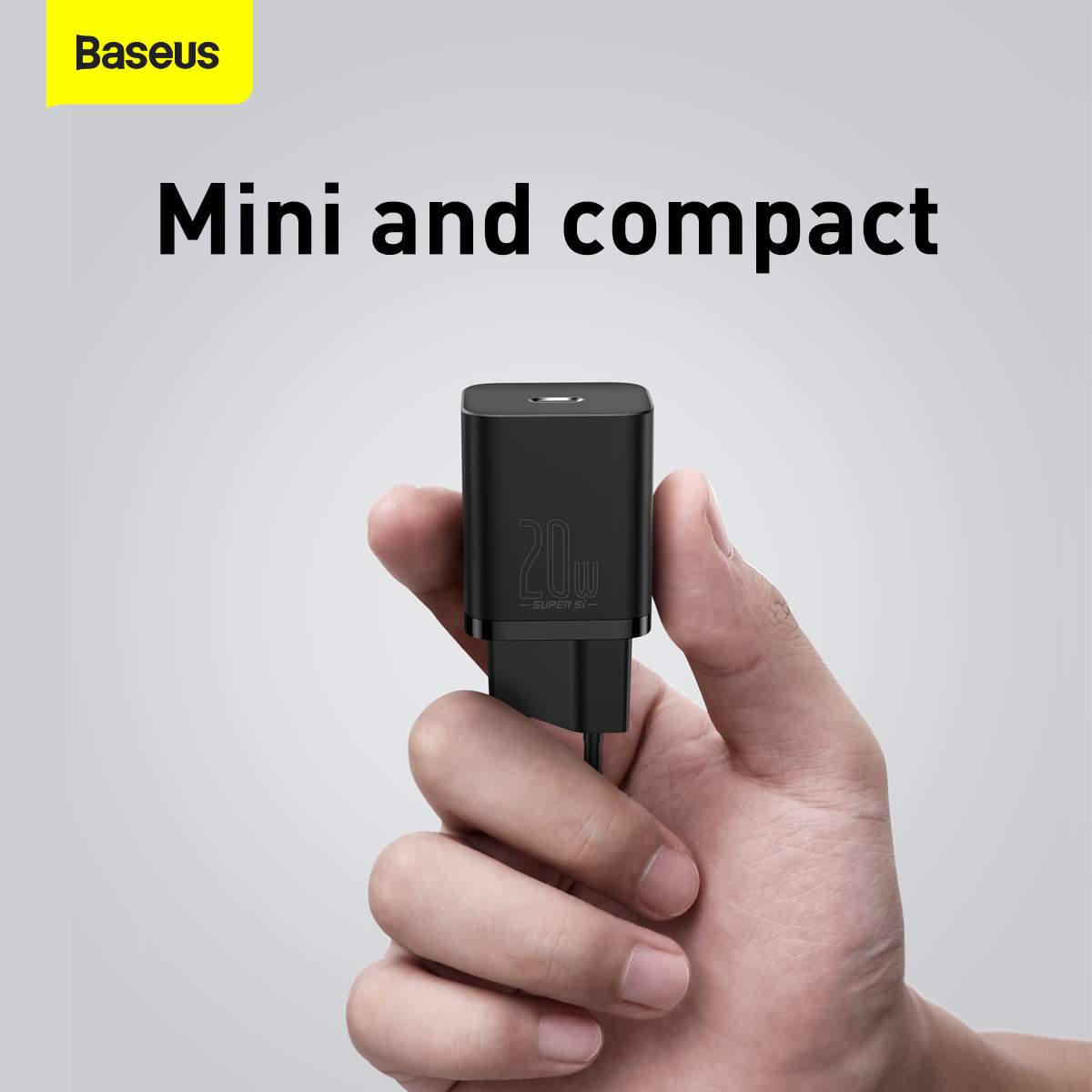 Baseus Super Si Hálózati töltő adapter QC + USB Type-C - Lightning 1m kábel 20W fekete (TZCCSUP-B01)-8