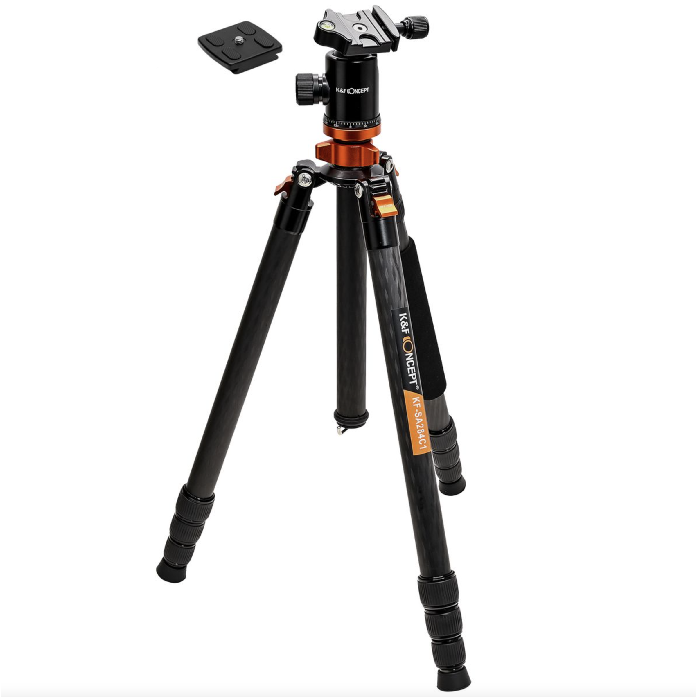 KF Concept SA284C1 karbon fényképező állvány, tripod gömbfejjel (KF09.095)-15