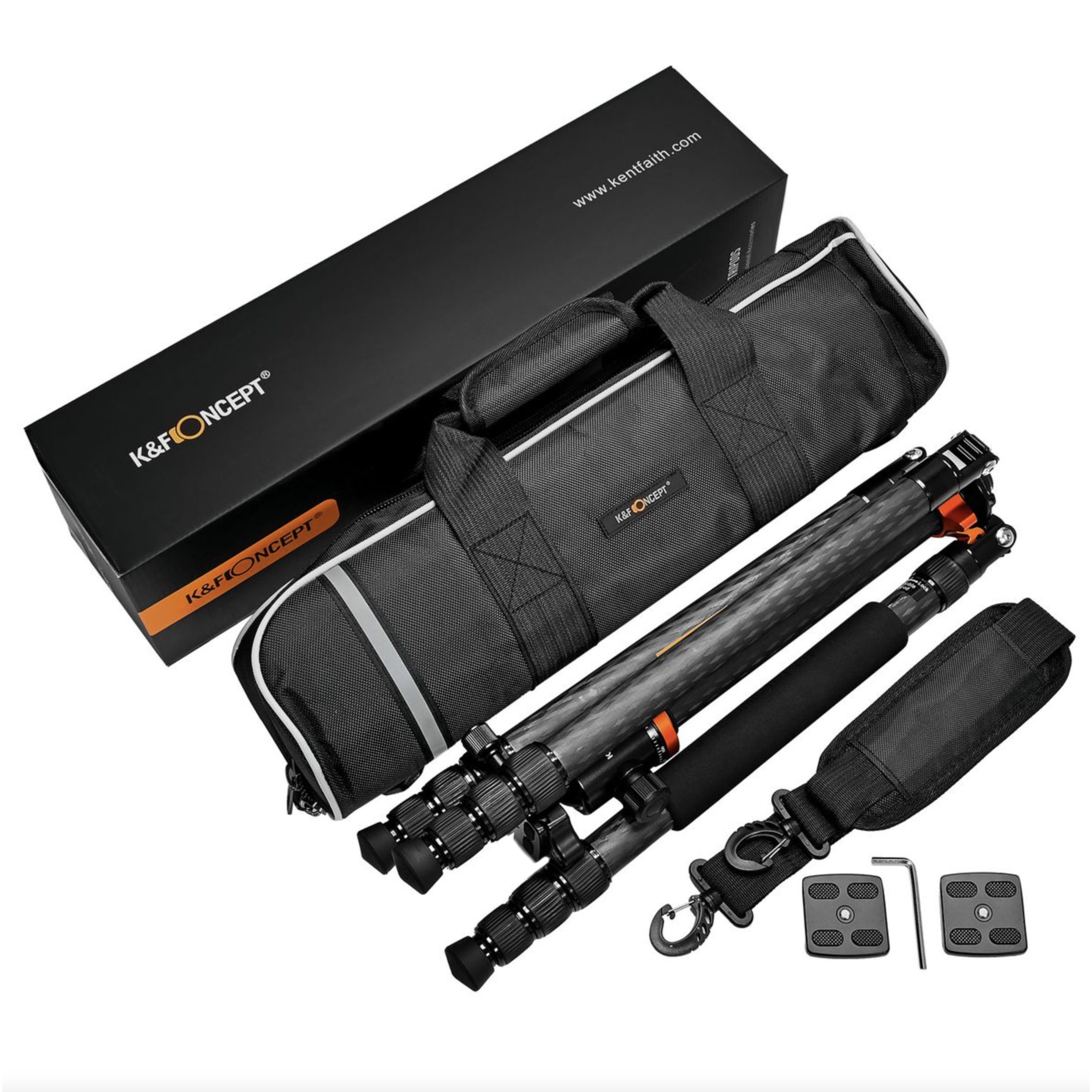 KF Concept SA284C1 karbon fényképező állvány, tripod gömbfejjel (KF09.095)-13