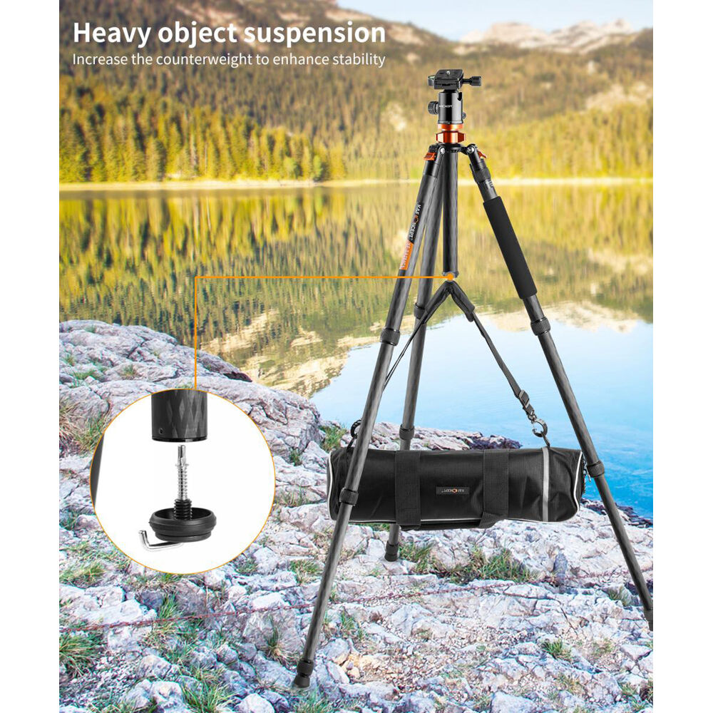 KF Concept SA284C1 karbon fényképező állvány, tripod gömbfejjel (KF09.095)-8