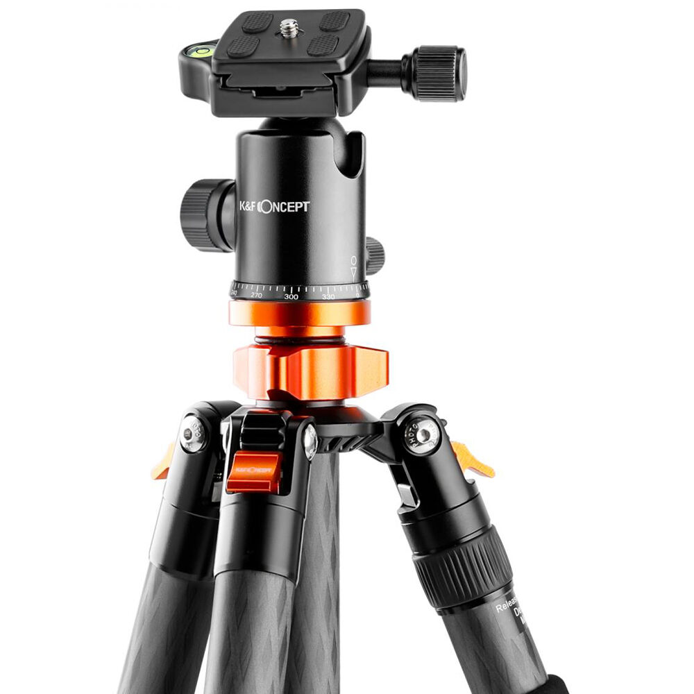 KF Concept SA284C1 karbon fényképező állvány, tripod gömbfejjel (KF09.095)-2