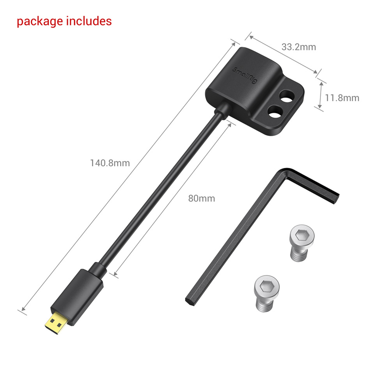 SmallRig Ultra Slim 4K micro HDMI - HDMI adapter kábel (D to A) (3021)-2