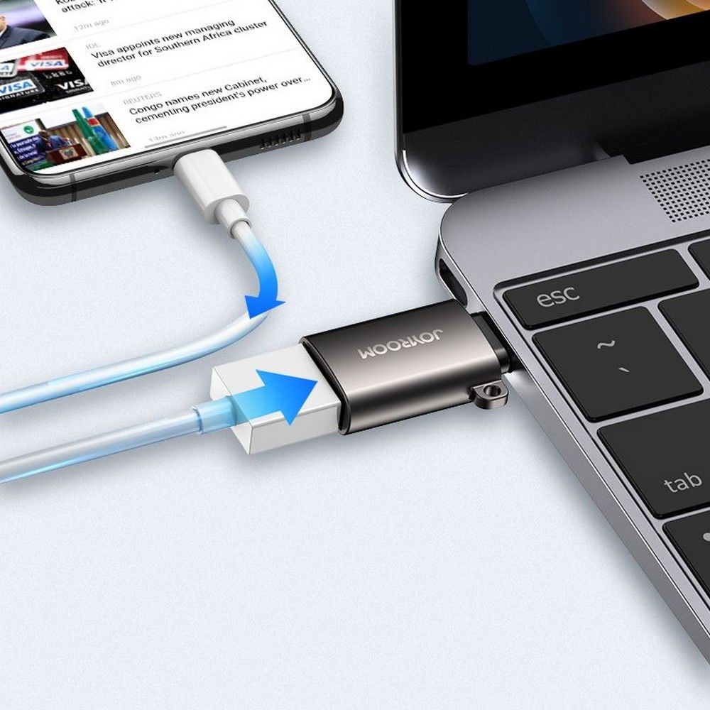 Joyroom S-h151 Adapter Usb Type-c - Usb-a Fekete-1