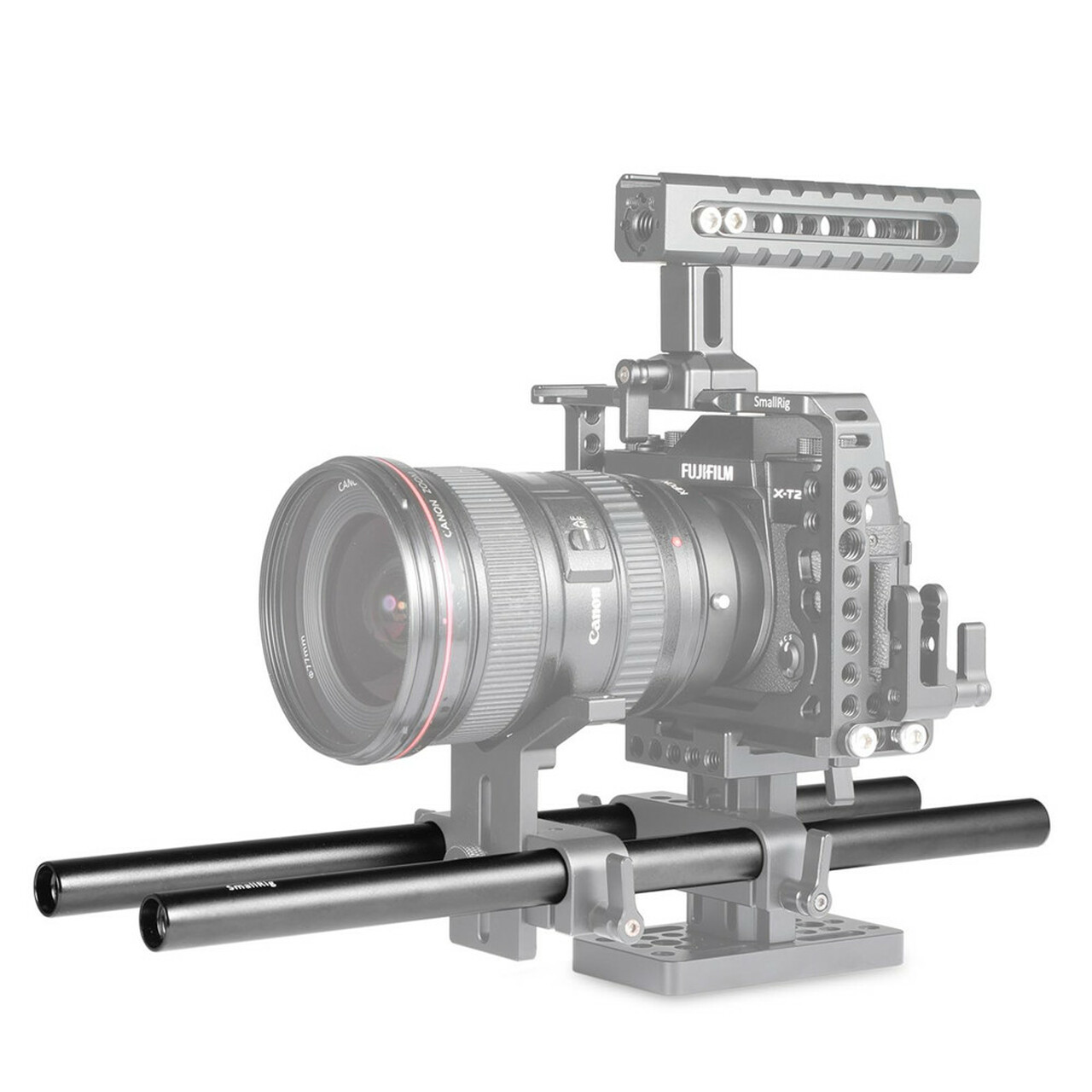 SmallRig 2db 15mm fekete alumínium rúd, rod (M12-30cm) (1053)-3