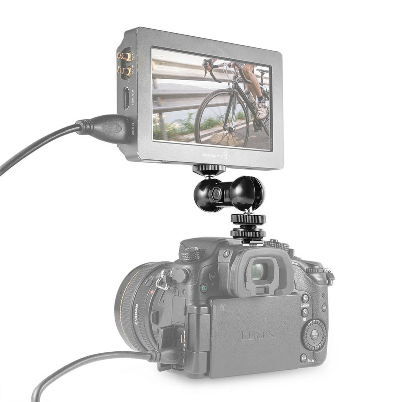 SmallRig dupla gömbfej vakupapucs adapterrel, 1/4-es csatlakozással (1135)-3