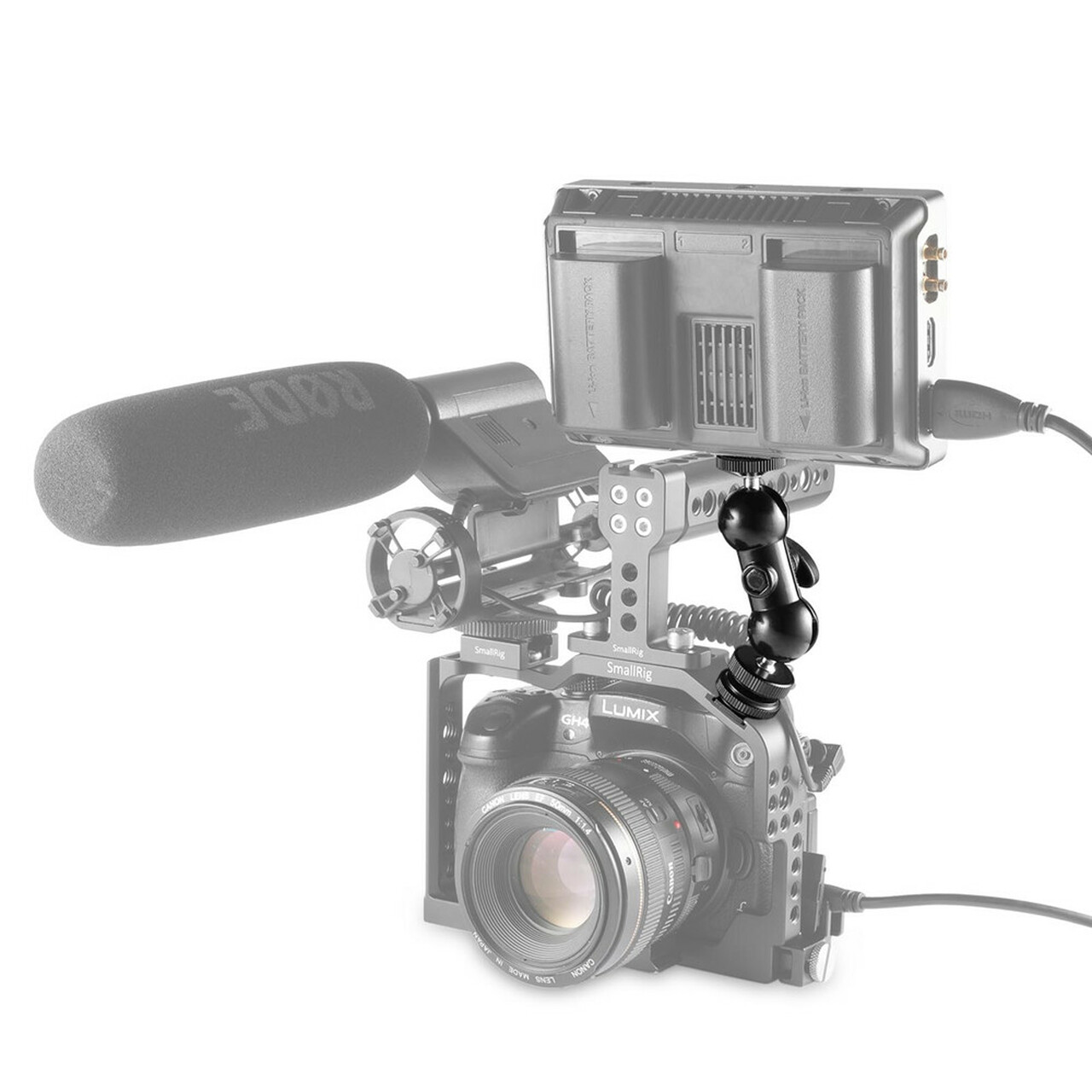 SmallRig dupla gömbfej vakupapucs adapterrel, 1/4-es csatlakozással (1135)-2