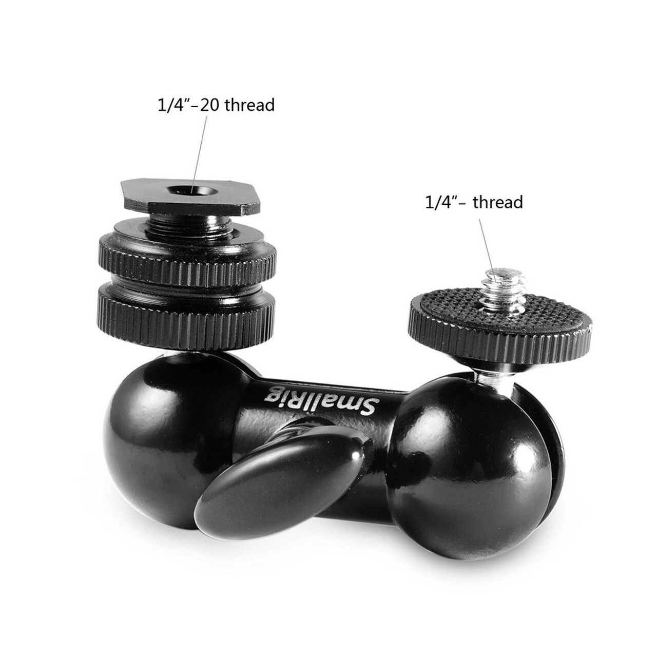 SmallRig dupla gömbfej vakupapucs adapterrel, 1/4-es csatlakozással (1135)-5