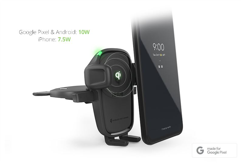 iOttie Easy One Touch Wireless 2 Szellőzőre vagy CD meghajtóba helyezhető telefontartó és Qi vezeték nélküli töltő-5