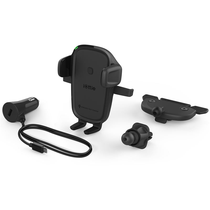 iOttie Easy One Touch Wireless 2 Szellőzőre vagy CD meghajtóba helyezhető telefontartó és Qi vezeték nélküli töltő-2